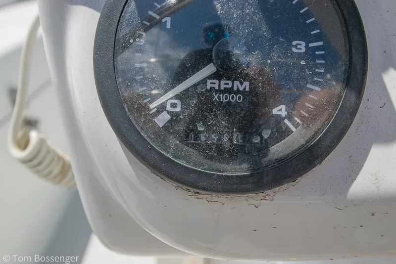 Slide: The Image of Close-up of RPM gauge on 2006 Catalina 34' MKII sailboat dashboard. - 38