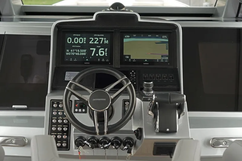 Slide: The Image of 2023 Novamarine Black Shiver 160 dashboard with advanced navigation controls and digital displays. - 6