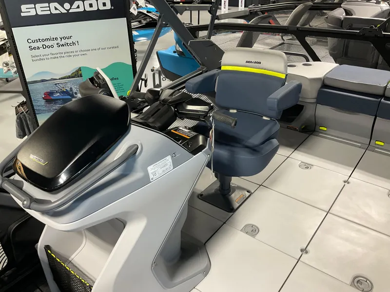 Slide: The Image of 2025 Sea-Doo Switch Cruise Limited 21 interior with helm and seating area. - 5
