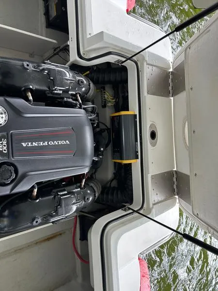 Slide: The Image of 2019 Cobalt R3 boat engine compartment with Volvo Penta 300 engine. - 3