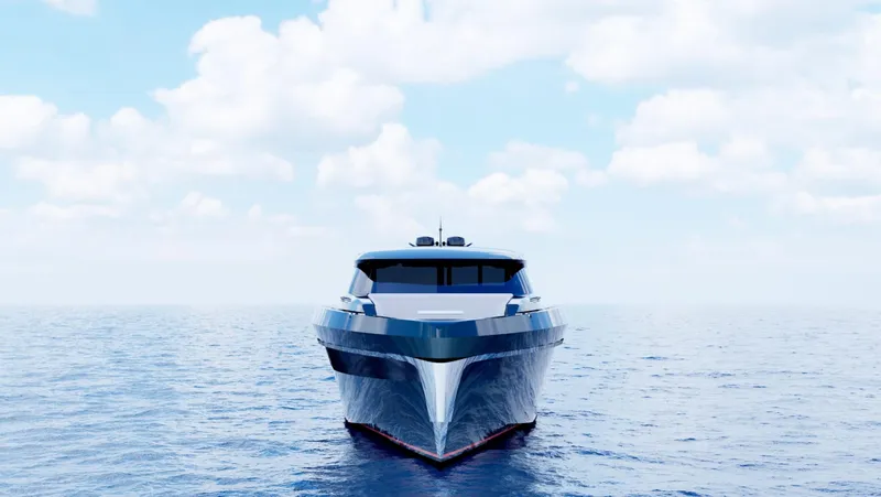 Slide: The Image of Front view of 2026 Bekkers Yachts CARIB 64HT on open sea under blue sky. - 7