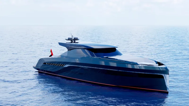 Slide: The Image of Luxury Bekkers Yachts CARIB 64HT 2026 model cruising on open sea. - 8