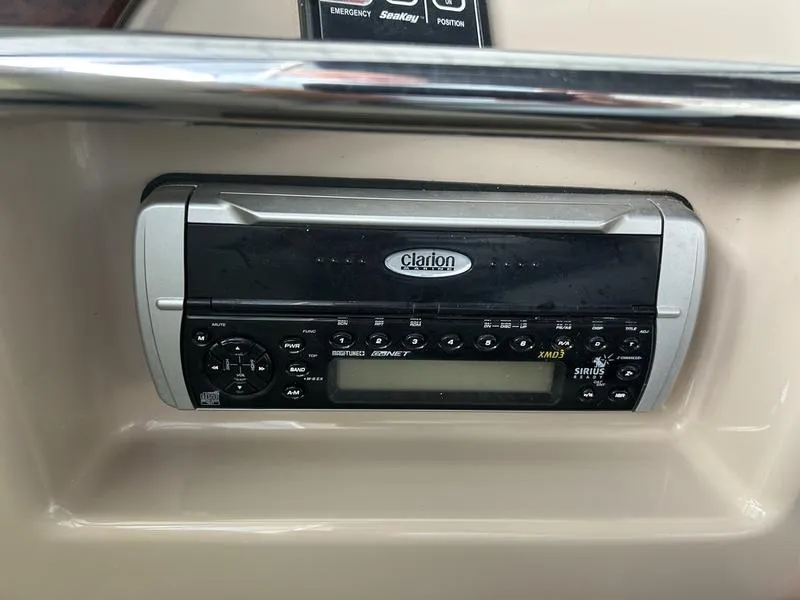 Slide: The Image of Clarion stereo system on 2005 Carver 396 AFT boat dashboard. - 7