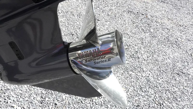 Slide: The Image of Propeller of a 2025 Tidewater 220 LXF with Yamaha Saltwater Series II. - 10