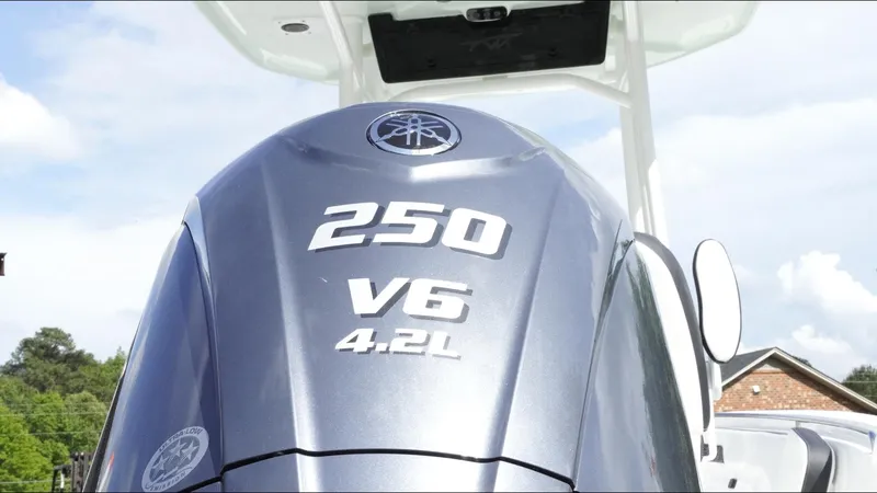 Slide: The Image of 2025 Tidewater 220 LXF with Yamaha 250 V6 4.2L outboard engine. - 9