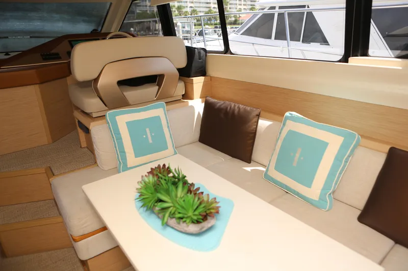 Slide: The Image of Luxurious interior of 2017 Beneteau Monte Carlo 4 yacht with stylish seating and decor. - 13