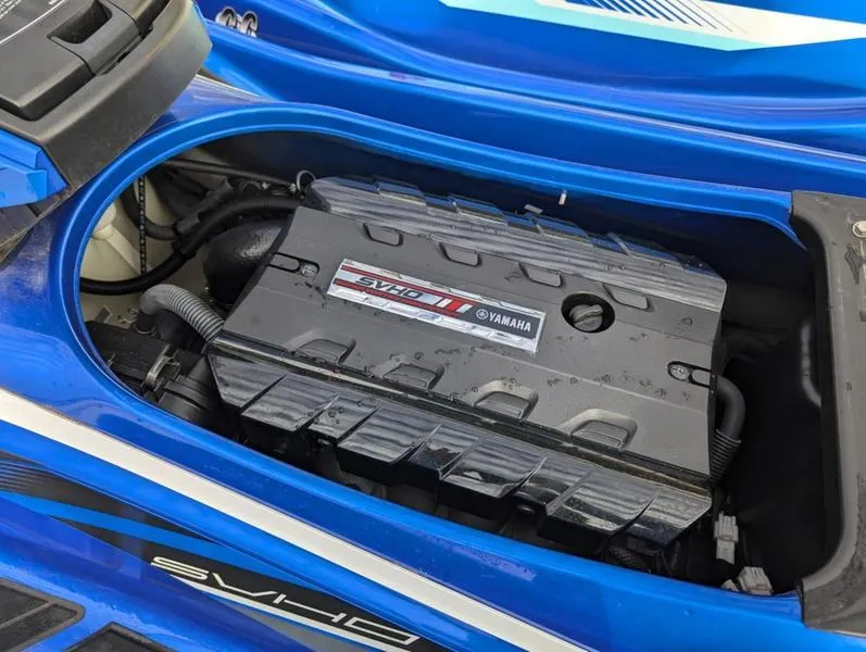 Slide: The Image of Engine compartment of 2022 Yamaha WaveRunner EX LIMITED GP 1800, showcasing SVHO engine. - 15