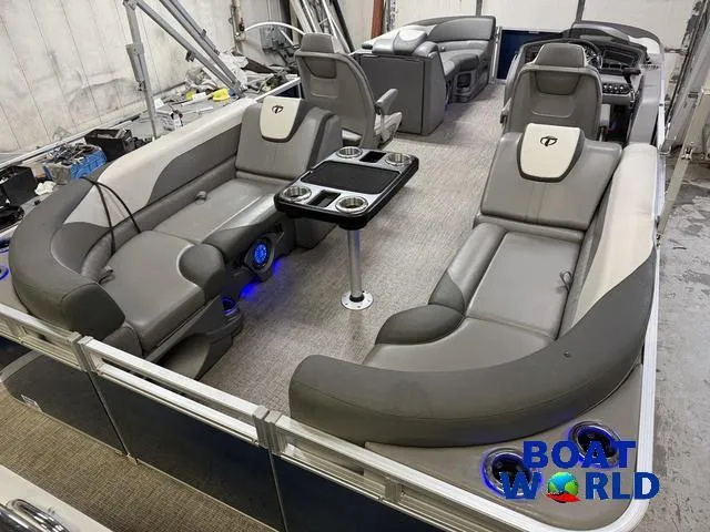 Slide: The Image of Tahoe LTZ 2385 Quad Lounge Tritoon Pontoon & Honda 4-Str 2022 - 23