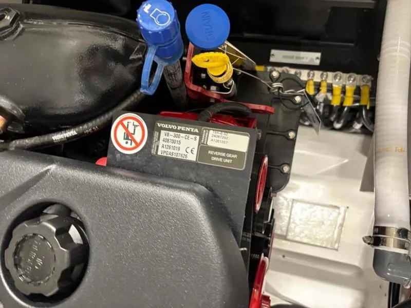 Slide: The Image of Engine compartment of a 2025 Cobalt R31 with Volvo Penta components. - 39