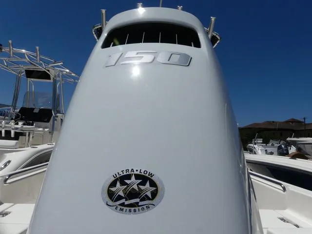 Slide: The Image of 2025 Bulls Bay 2200XS boat with 150 horsepower ultra-low emission engine. - 8