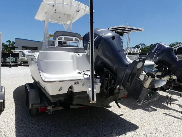 Slide: The Image of 2017 Sea Fox 246 Commander boat with outboard motor on a trailer. - 4