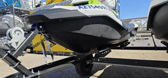 Slide: The Image of 2023 Sea-Doo Waverunner Spark 3-Up Rotax 900 ACE on trailer, side view. - 7