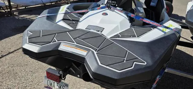 Slide: The Image of 2023 Sea-Doo Waverunner Spark 3-Up Rotax 900 ACE, rear view on trailer. - 8
