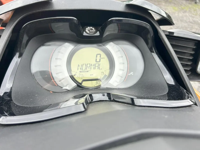 Slide: The Image of Dashboard of a 2015 Sea-Doo GTX 155 showing speedometer and display. - 17
