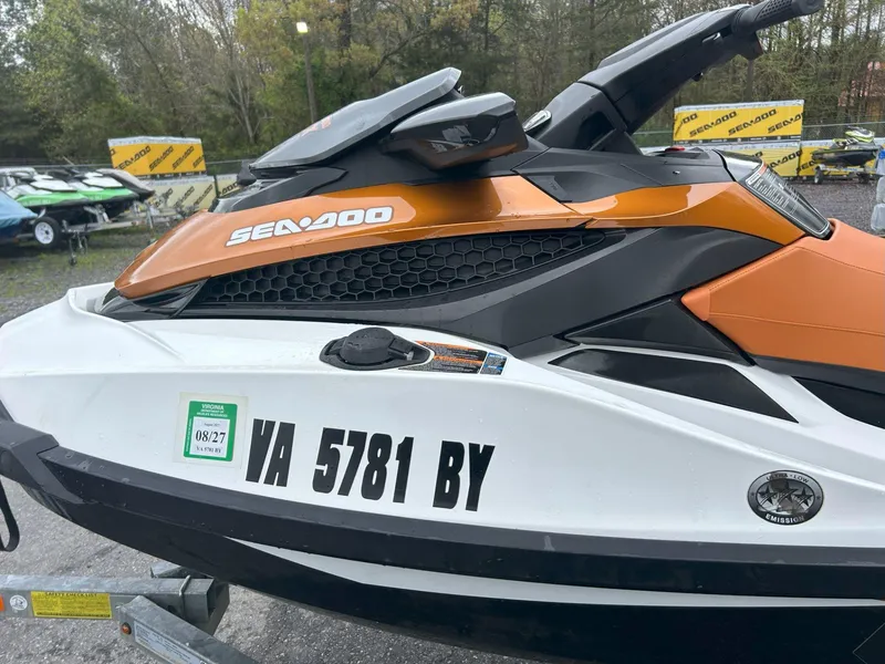 Slide: The Image of 2015 Sea-Doo GTX 155 jet ski with registration VA 5781 BY, parked outdoors. - 5