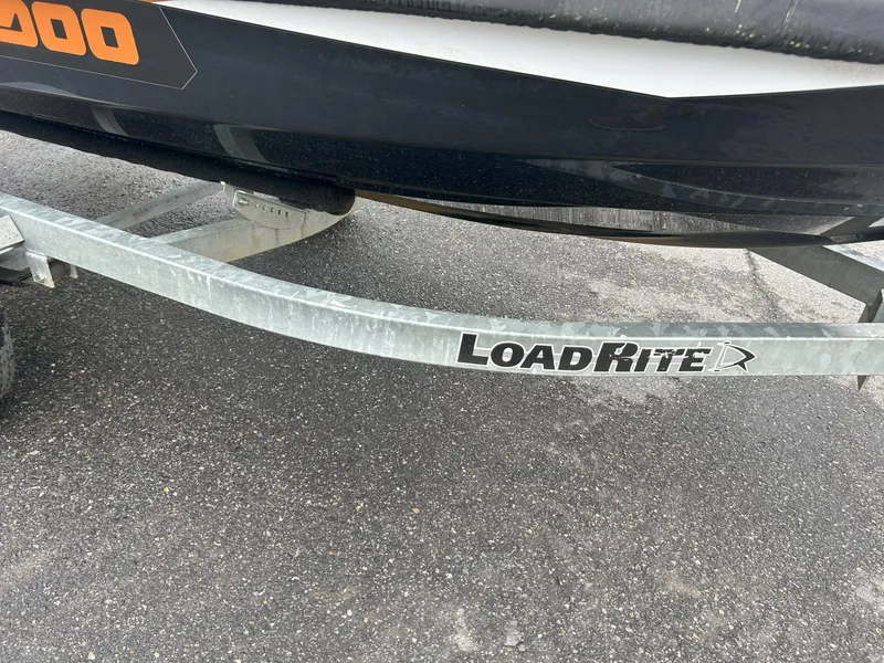 Slide: The Image of 2015 Sea-Doo GTX 155 on Load Rite trailer, parked on asphalt. - 9