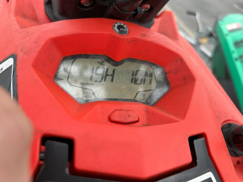 Slide: The Image of Close-up of 2021 Sea-Doo Spark Trixx 3up iBR dashboard display. - 18