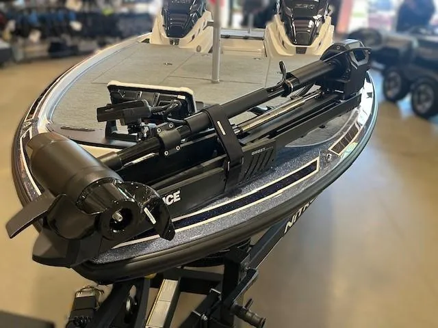 Slide: The Image of 2024 Nitro Z20 Pro boat with advanced trolling motor on display. - 4