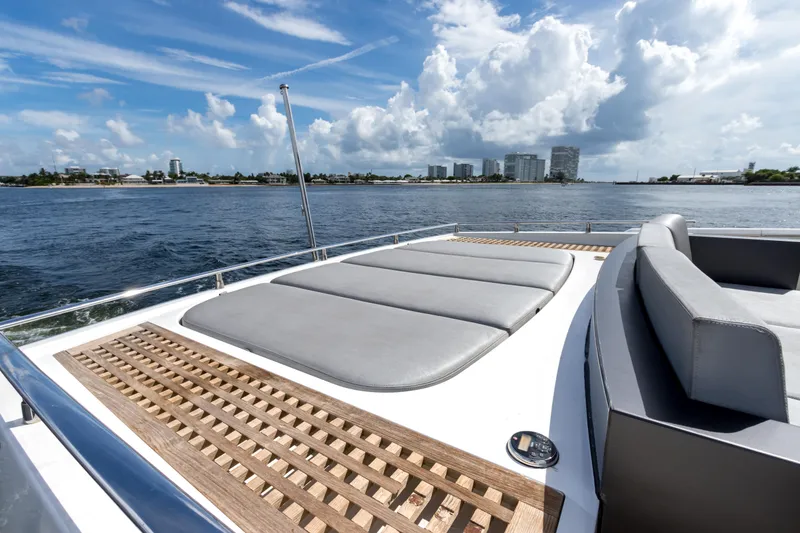 Slide: The Image of Luxury 2012 Cheoy Lee 76 Alpha yacht with sunbathing deck on open water. - 10