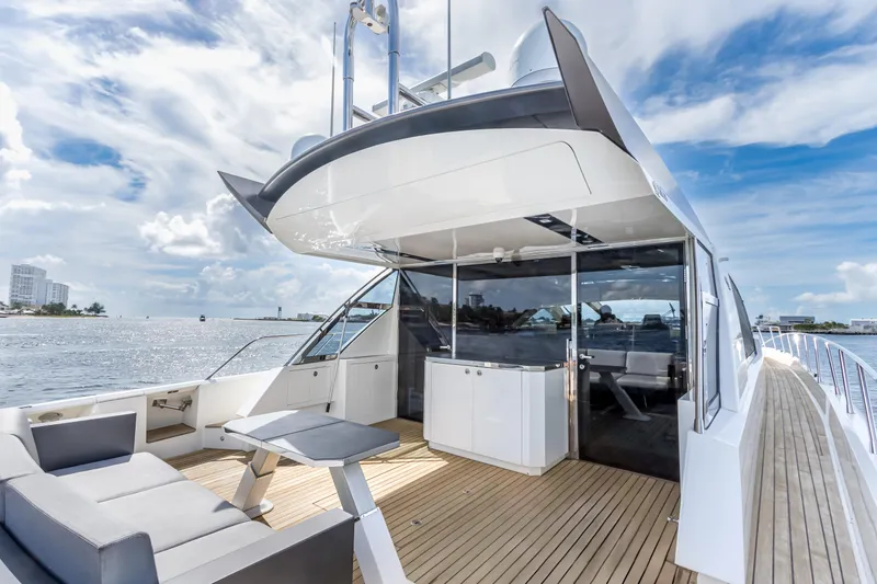 Slide: The Image of Luxurious 2012 Cheoy Lee 76 Alpha yacht with spacious deck and modern design. - 12