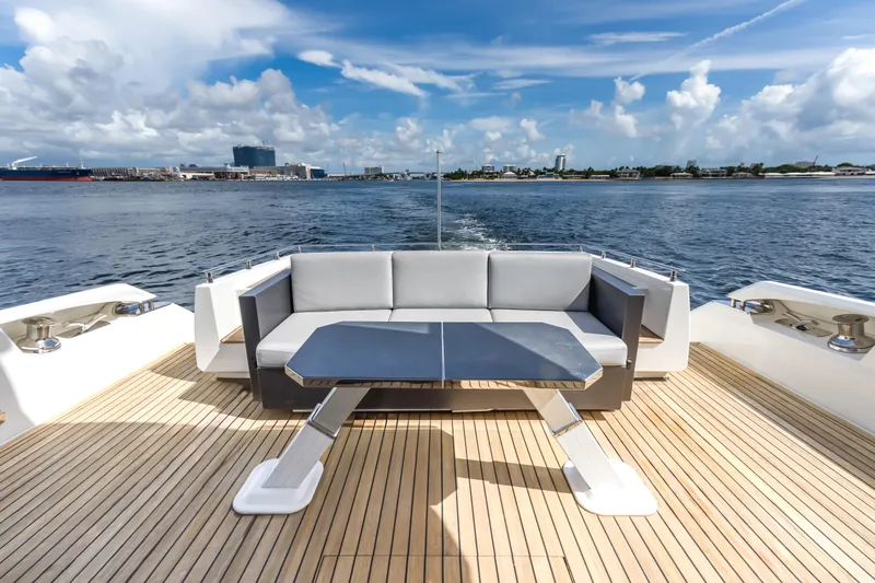 Slide: The Image of Luxury deck of 2012 Cheoy Lee 76 Alpha yacht with ocean view. - 13