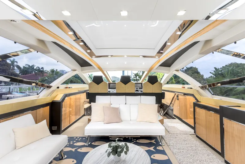 Slide: The Image of Luxurious interior of 2012 Cheoy Lee 76 Alpha yacht with modern design and elegant furnishings. - 20