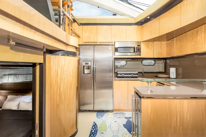 Slide: The Image of Luxurious kitchen interior of 2012 Cheoy Lee 76 Alpha yacht with modern appliances. - 30