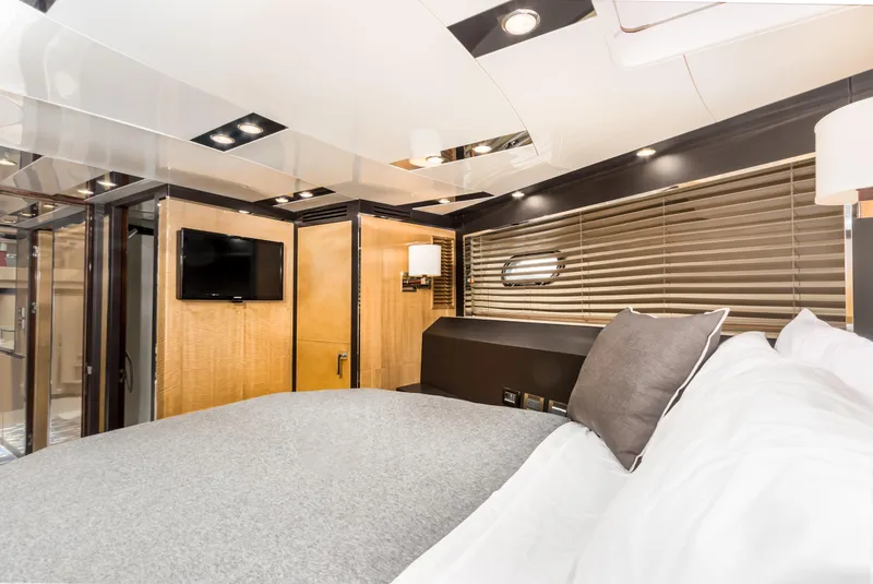 Slide: The Image of Luxurious bedroom interior of 2012 Cheoy Lee 76 Alpha yacht with modern design and amenities. - 41
