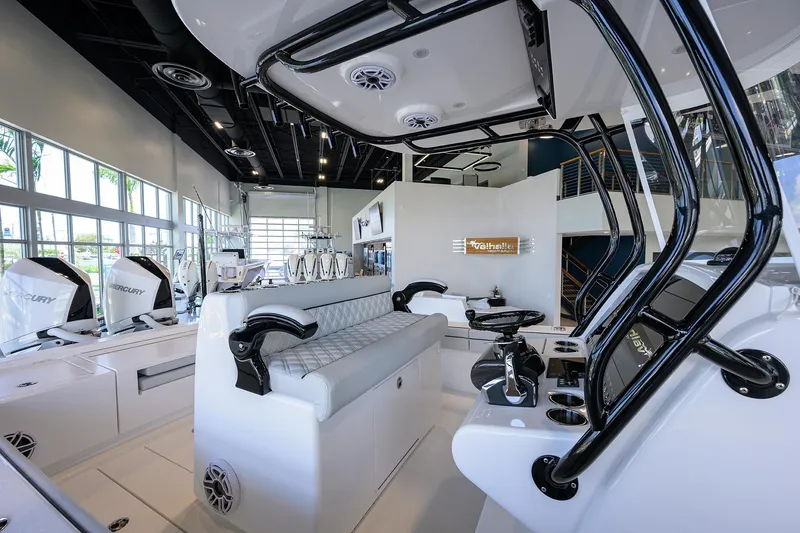 Slide: The Image of 2025 Valhalla Boatworks V-29 interior showcasing sleek design and modern features. - 29