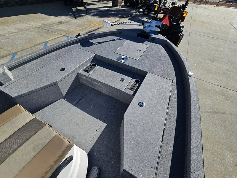 Slide: The Image of 2025 Vexus ACX2150 boat interior with seating and storage compartments. - 19