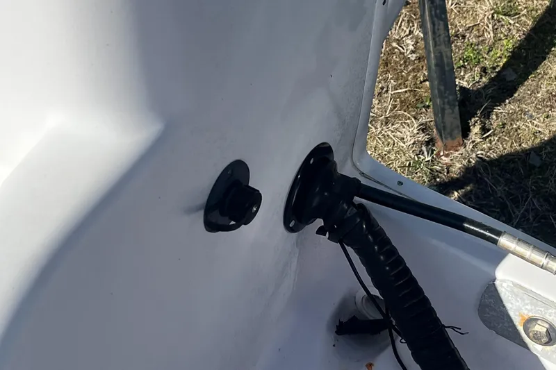 Slide: The Image of 2001 Pro-Line 20 WALK boat detail showing interior components and fittings. - 18