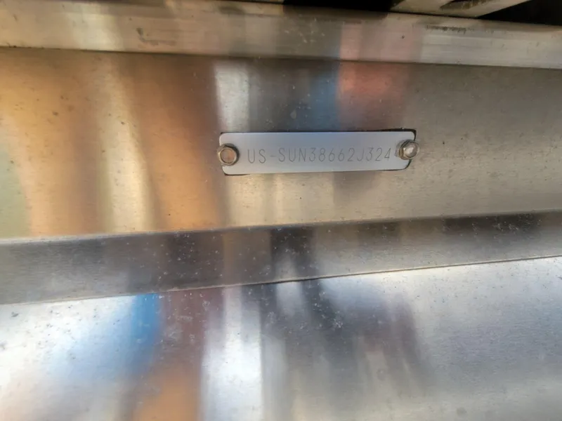 Slide: The Image of 2024 SunChaser Vista 20 CRB identification plate with serial number. - 6