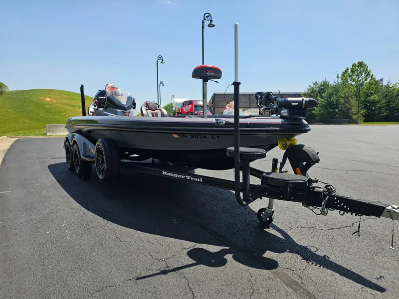 Slide: The Image of 2023 Ranger Z520R 55th Anniversary Limited Edition boat on trailer in parking lot. - 3