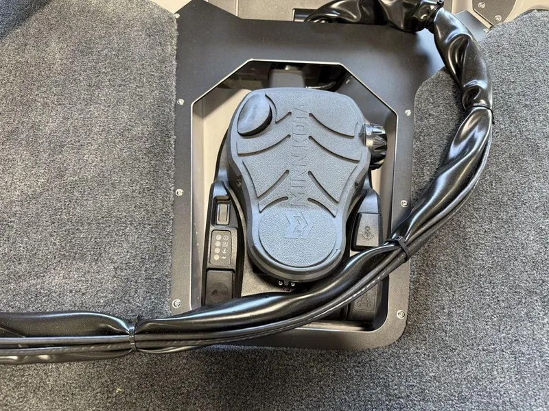 Slide: The Image of Foot pedal control on 2025 Skeeter ZXR19 boat, featuring sleek design and durable materials. - 10