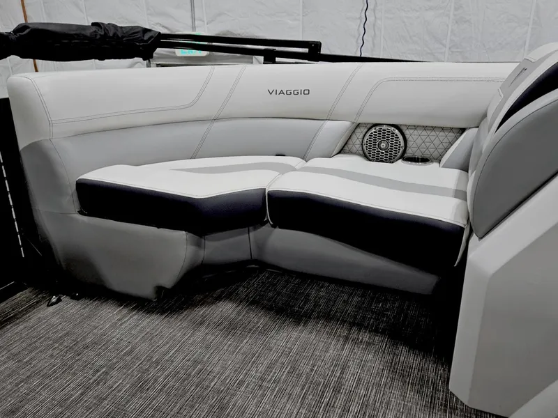 Slide: The Image of Luxurious Viaggio Diamante U 2023 boat seating with sleek design and premium upholstery. - 12