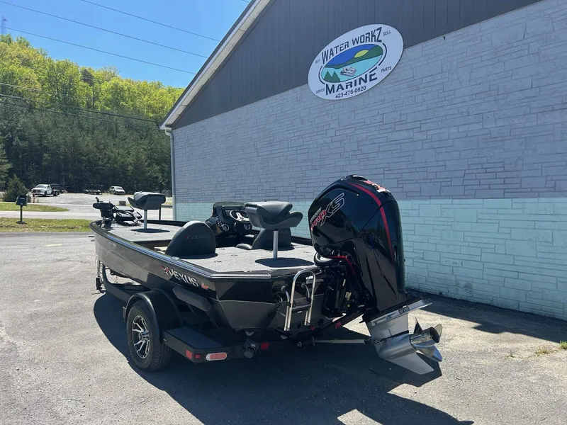 Slide: The Image of 2022 Vexus AVX1880 boat parked outside Water Workz Marine building. - 4