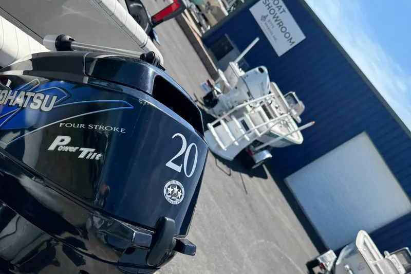 Slide: The Image of 2011 AB Inflatables Alumina 10 ALX with Tohatsu engine at boat showroom. - 8