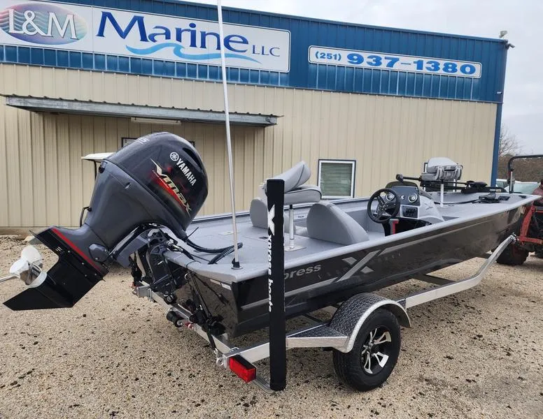 Slide: The Image of 2024 Xpress XP200 Catfish boat with Yamaha motor at L&M Marine dealership. - 4