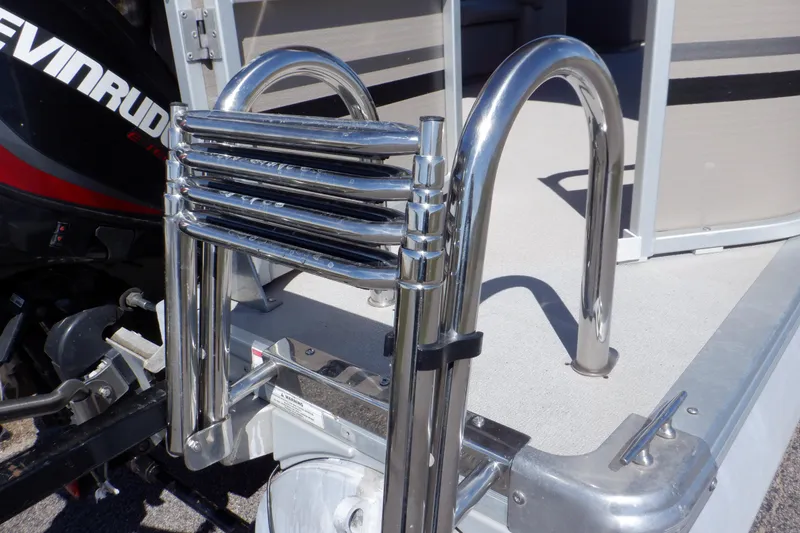 Slide: The Image of Stainless steel ladder on 2009 Premier 225 Sunsation LTD boat deck. - 11