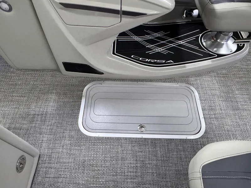 Slide: The Image of 2025 Barletta Corsa 23UC interior with sleek flooring and modern design elements. - 23