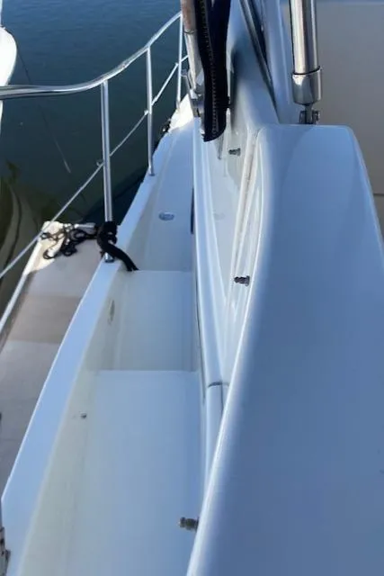 Slide: The Image of 2003 Silverton 35 MY yacht cockpit with seating and navigation equipment. - 18