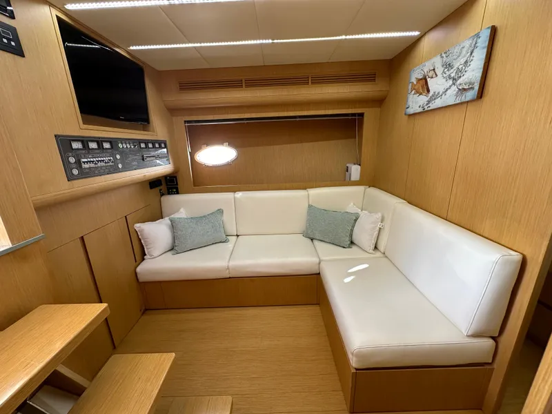 Slide: The Image of Luxurious interior of 2013 Austin Parker Open 42 yacht with cozy seating and modern decor. - 20