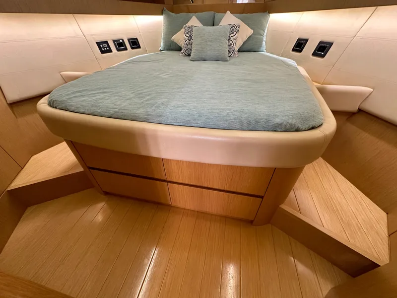 Slide: The Image of Luxurious cabin interior of 2013 Austin Parker Open 42 yacht with elegant bedding. - 27