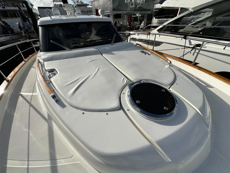 Slide: The Image of 2013 Austin Parker Open 42 yacht deck with sunbathing area and hatch. - 33