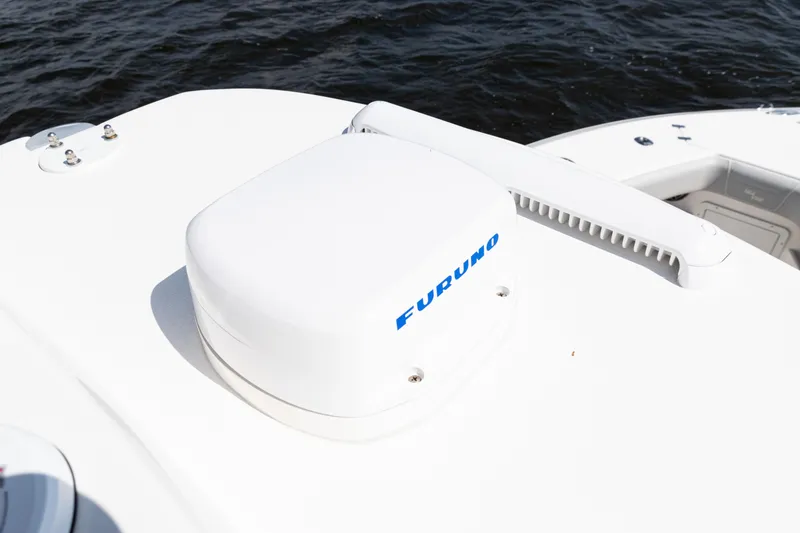 Slide: The Image of 2024 SeaVee 290B boat with Furuno marine equipment on deck. - 41