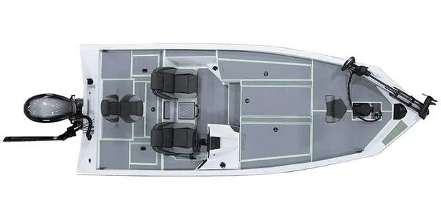 Slide: The Image of 2025 Xpress Hyper-Lift Bass H20 boat with Yamaha 175 SHO, top view. - 3