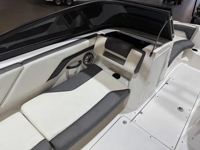 Slide: The Image of 2020 Yamaha Boats AR210 interior with sleek seating and modern design. - 20