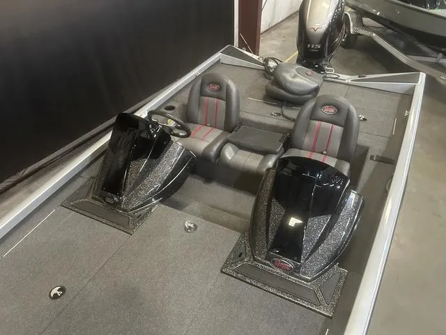 Slide: The Image of 2017 Ranger RT188 boat interior with Yamaha 115 SHO engine, featuring dual seats and sleek design. - 11