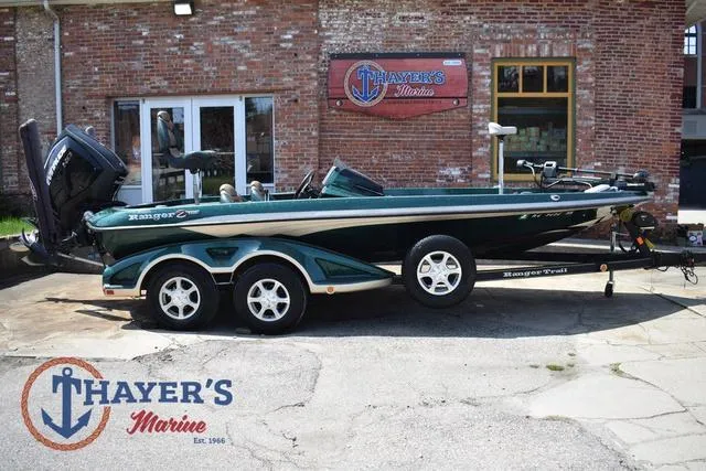 Slide: The Image of 2014 Ranger Z119c boat at Thayer's Marine dealership. - 2