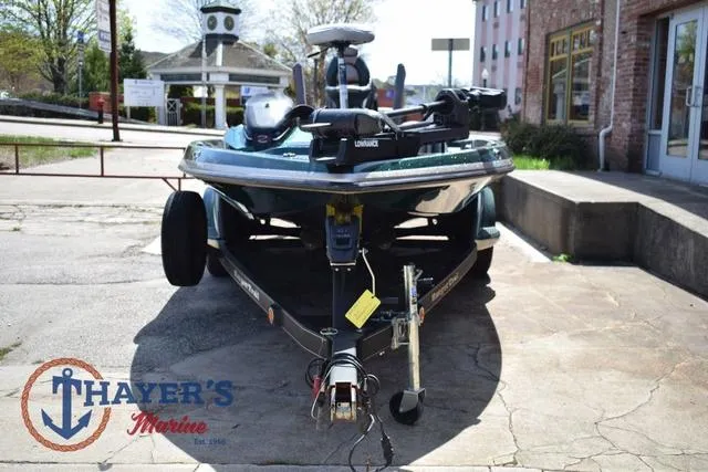 Slide: The Image of 2014 Ranger Z119c boat on trailer at Thayer's Marine dealership. - 7